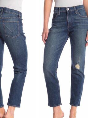 Hudson Jessi Relaxed Cropped Boyfriend Jeans Distressed Women's 29